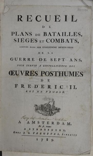Dessins - Oeuvres sur papier [PRUSSE] CARTOGRAPHIE MILITAIRE, XVIIIe siècle Recueil...