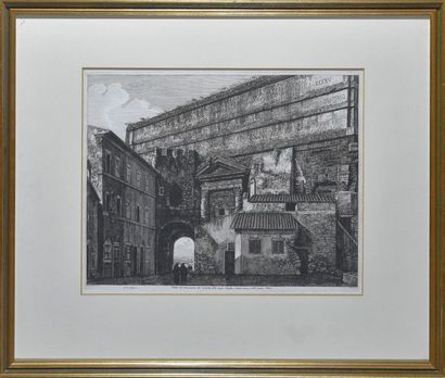 ESTAMPES Luigi ROSSINI (1790-1857) L'Aquafelice Eau-forte A vue : 37 x 46 cm
