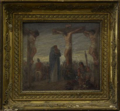 Tableaux du XIXe siècle et Ecoles régionales Ecole FRANCAISE du XIXème siècle Crucifixion...