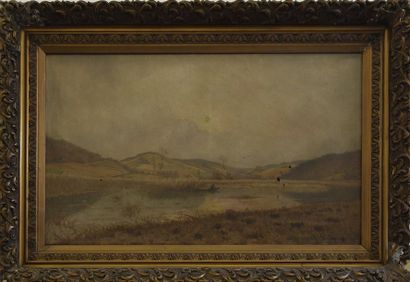 Tableaux du XIXe siècle et Ecoles régionales Theodore LESPINASSE (1846-1918) Paysage...