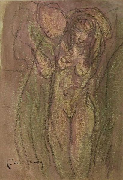 Art moderne et contemporain Pierre COMBET-DESCOMBES (1885-1966) Femme à la cruche...