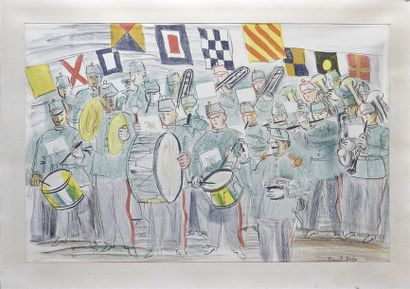 ESTAMPES D'après Raoul DUFY (1877 - 1953) La fanfare du Havre Lithographie en couleurs...