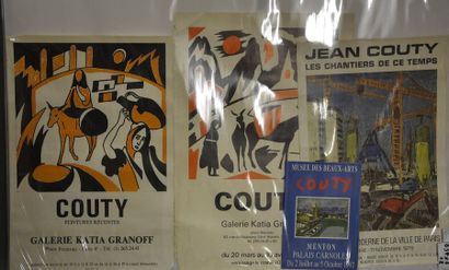 Art moderne et contemporain Jean COUTY (1907-1991), lot comprenant: - deux affiches...