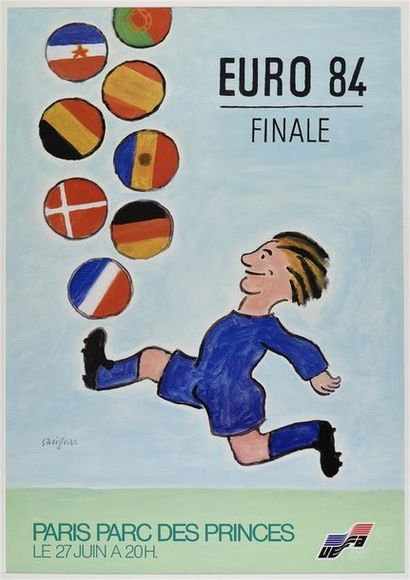 Art moderne et contemporain Raymond SAVIGNAC (1907-2002) Championnat d'Europe des...