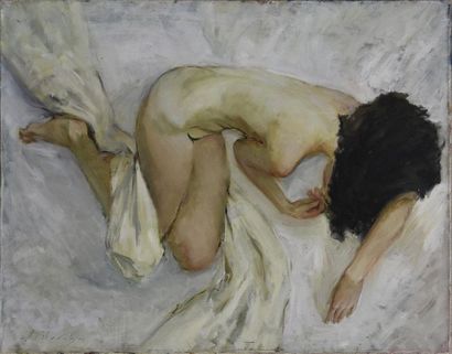 Art moderne et contemporain Alexandre SCHEVCHUK (né en 1975) Femme nue Huile sur...