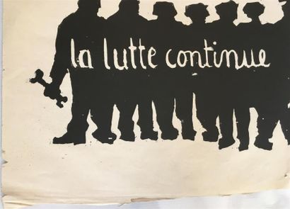 null "La lutte continue"

Sérigraphie en noir sur papier non entoilé

43 x 50,5 cm...