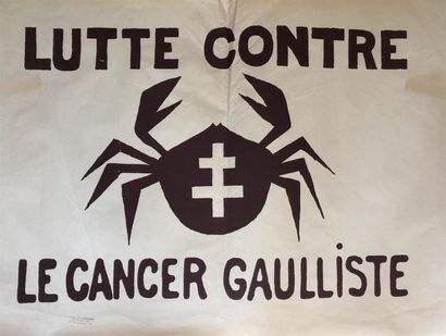 null "Lutte contre le cancer gaulliste"

Sérigraphie monochrome sur papier bistre...
