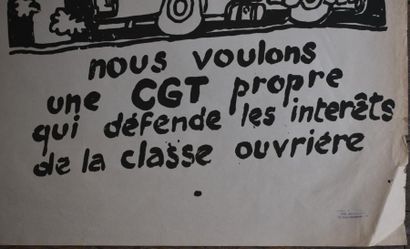 null 
Lot d'affiches comprenant :


- "Participation gaulliste"


Tampon "ECOLE Nle...