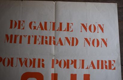 null 
Lot d'affiches comprenant :


- "Participation gaulliste"


Tampon "ECOLE Nle...