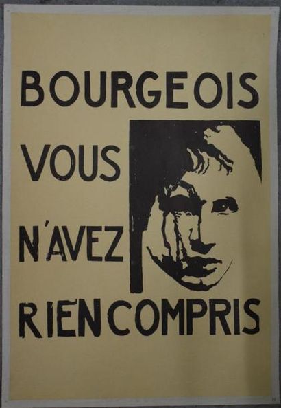 null Lot de deux affiches : 

"Bourgeois vous n'avez rien compris"

Sérigraphie en...