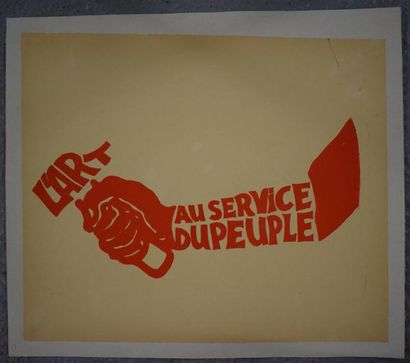 null "L'art au service du peuple"

Sérigraphie en rouge sur papier entoilé

47 x...