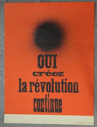 null Jean DEGOTTEX (1918-1988), lot de quatre affiches : 

"Oui créer, la révolution...