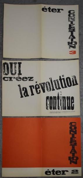 null Jean DEGOTTEX (1918-1988), lot de quatre affiches : 

"Oui créer, la révolution...