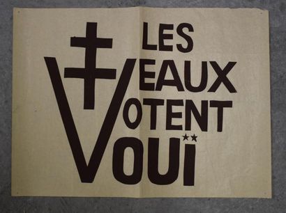 null "Les veaux votent oui"

Sérigraphie en brun sur papier non entoilé

36 x 50...