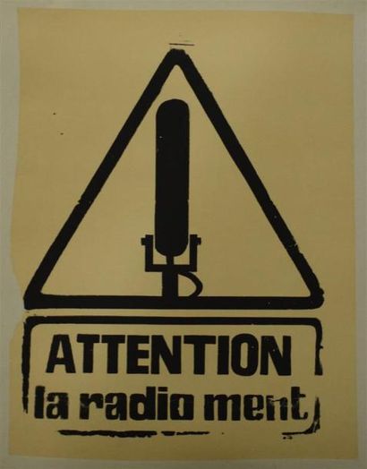 null "Attention la radio ment"

Sérigraphie en noir sur papier entoilé

62 x 47 cm

Déchirure...