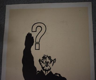 null De Gaulle faisant le salut fasciste

Sérigraphie en noir sur papier entoilé

77...