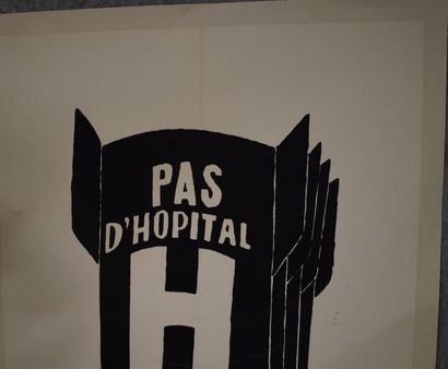 null "Pas d'hopital - Bombe H - Silence"

Sérigraphie en noir sur papier entoilé

80...