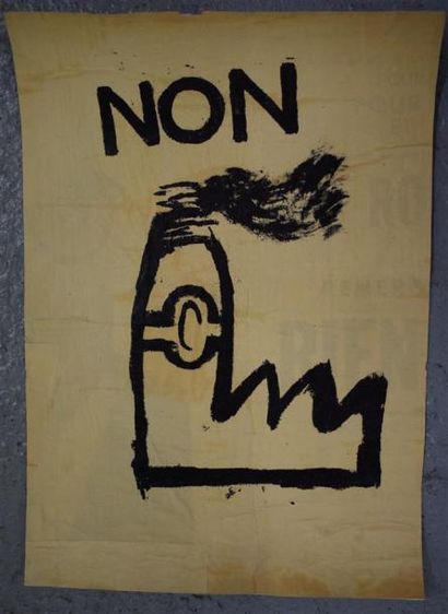 null Lot de 7 affiches en sérigraphie, lithographie ou offset : 

"Non" - Usine cigare...