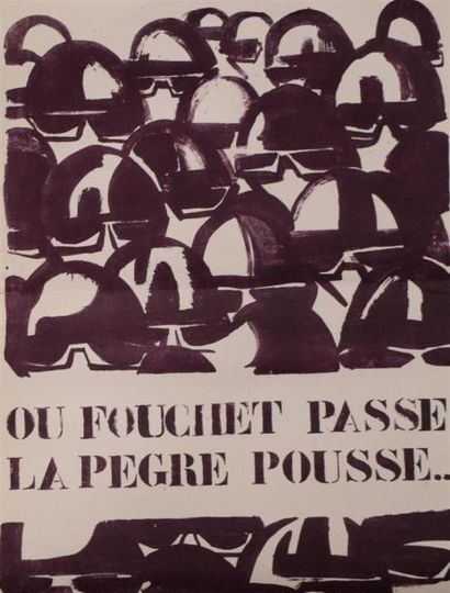 null "Ou Fouchiet passe la pègre pousse..."

Sérigraphie lie-de-vin sur papier non...