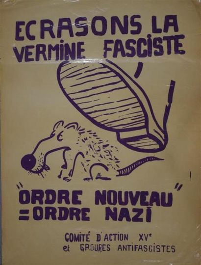 null REISER

"Ecrasons la vermine fasciste "Ordre nouveau" = ordre nazi" Comité d'action...