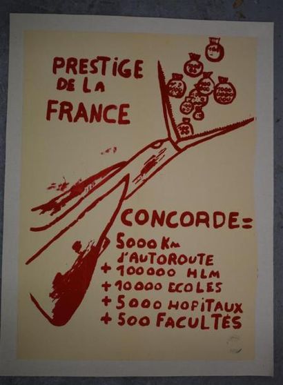 null "Prestige de la France…"

Sérigraphie en rouge sur papier entoilé

Tampon "Sorbonne...