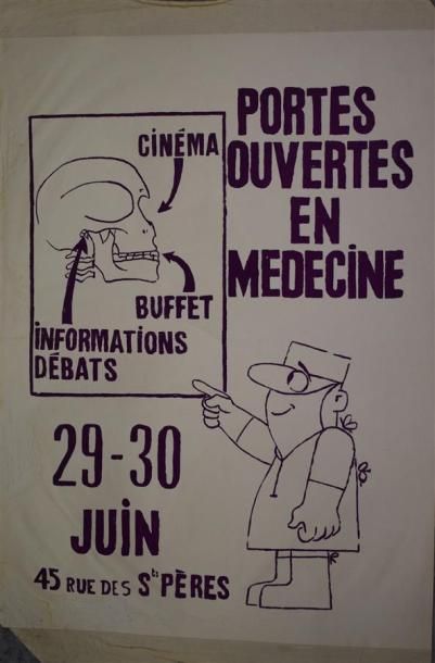 null "Portes ouvertes en médecine..."

Sérigraphie en violet sur papier entoilé

80...