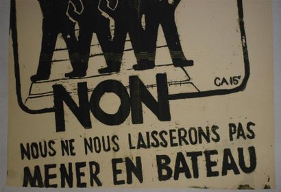 null "Non nous ne nous laisserons pas mener en bateau"

CA du 15e

Sérigraphie en...