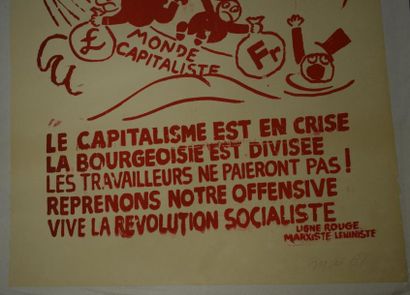 null "Crise monétaire"

Ligne rouge marxiste-léniniste

Sérigraphie en rouge sur...
