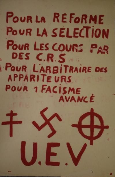 null Un lot de dix affiches sérigraphiées sur papiers divers :

"L'art c'est vous"...