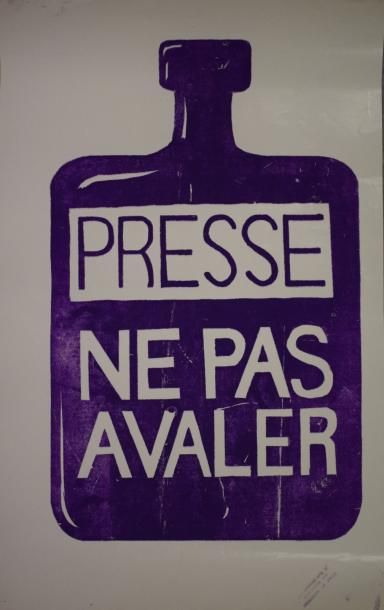 null Un lot de dix affiches sérigraphiées sur papiers divers :

"L'art c'est vous"...