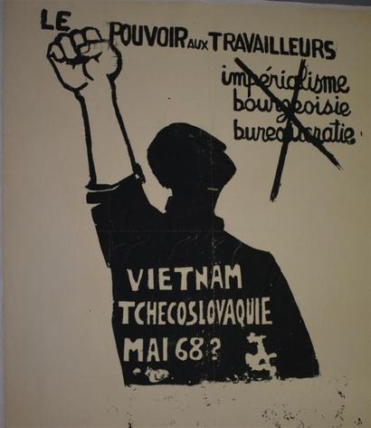null "Le pouvoir aux travailleurs Vietnam Tchécoslovaquie Mai 68 ?"

Sérigraphie...