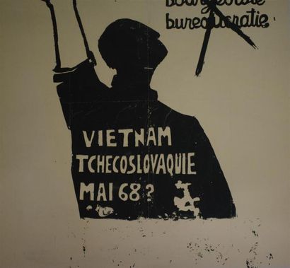 null "Le pouvoir aux travailleurs Vietnam Tchécoslovaquie Mai 68 ?"

Sérigraphie...