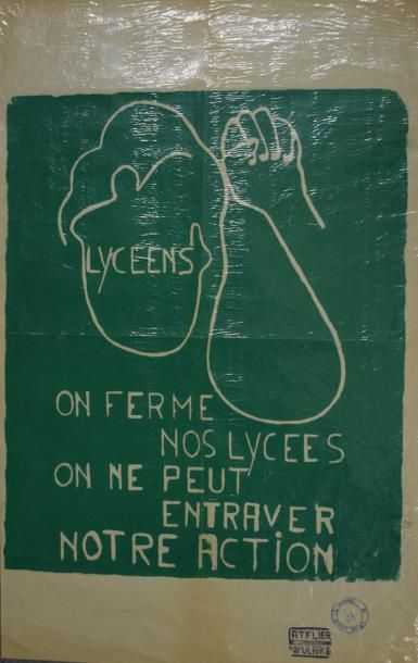 null "Lyceens - on ferme nos lycees on ne peut entraver notre action"

Sérigraphie...