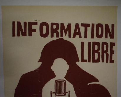 null "Information libre"

Sérigraphie en brun sur papier entoilé

77 x 50 cm



