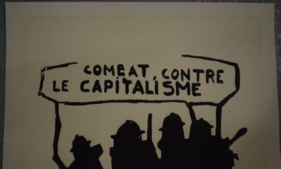 null "Combat contre le capitalisme"

Sérigraphie en noir sur papier entoilé

Tampon...