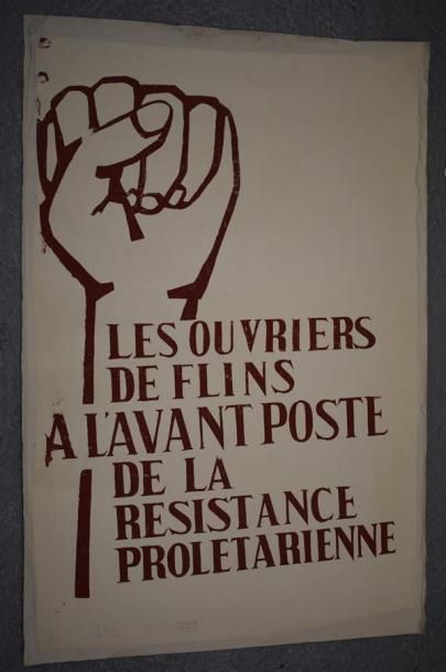 null "Les ouvriers de Flins à l'avant poste de la résistance prolétarienne"

Sérigraphie...