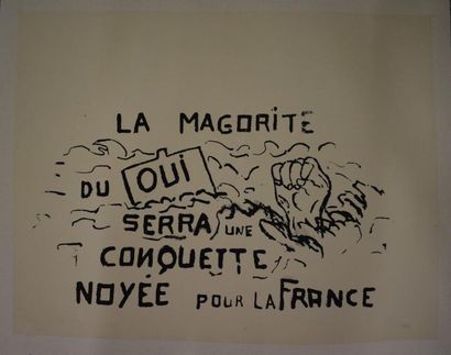 null Lot de trois affiches : 

"Le parlementarisme ne paie pas"

Sérigraphie en bleu...