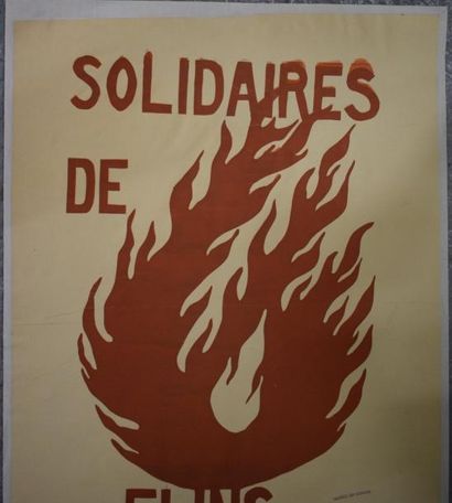 null "Solidaires de Flins"

Sérigraphie en brun sur papier entoilé

Tampon "Faculté...