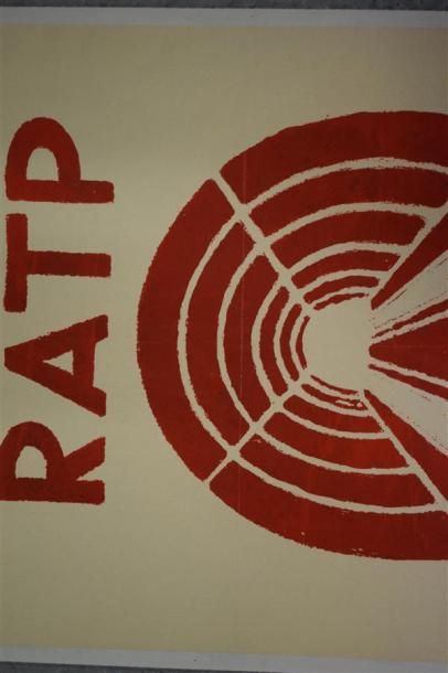 null "RATP tiendra"

Sérigraphie en rouge sur papier entoilé

Tampon « ATELIER POPULAIRE...