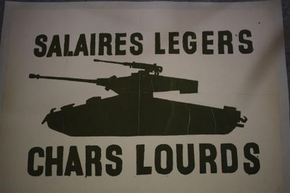 null "Salaires légers - chars lourds"

Sérigraphie en vert olive sur papier entoilé

Annoté...