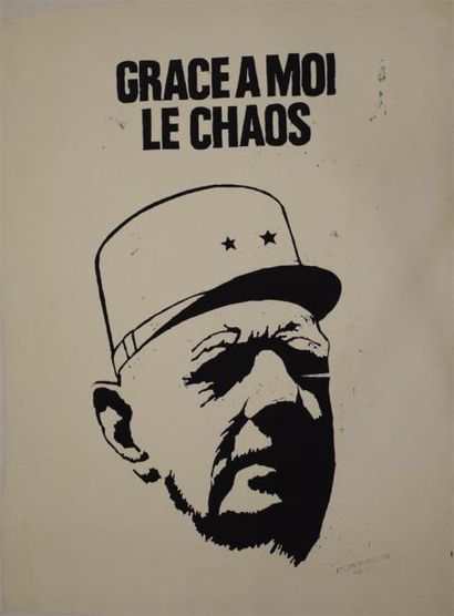 null "Grace a moi le chaos"

Sérigraphie en noir sur papier entoilé

Tampon « Atelier...