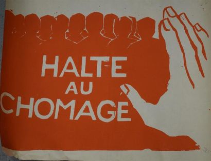 null "Halte au chômage"

Sérigraphie en orange sur papier non entoilé

Tampon « ECOLE...