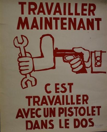 null "Travailler maintenant c'est travailler avec un pistolet dans le dos"

Sérigraphie...