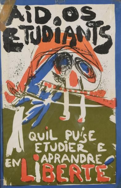 null Asger JORN (1914-1973), suite de quatre affiches : 

"Vive la révolution pasione...