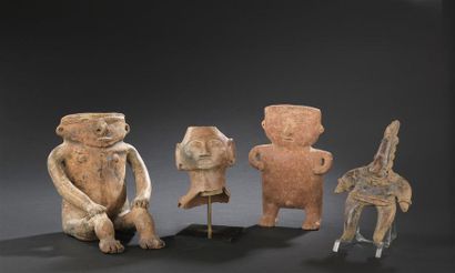 null Tête d'homme
Culture Huari, sud du Pérou (?) 300 - 400 ap. J.-C.
Céramique brun...
