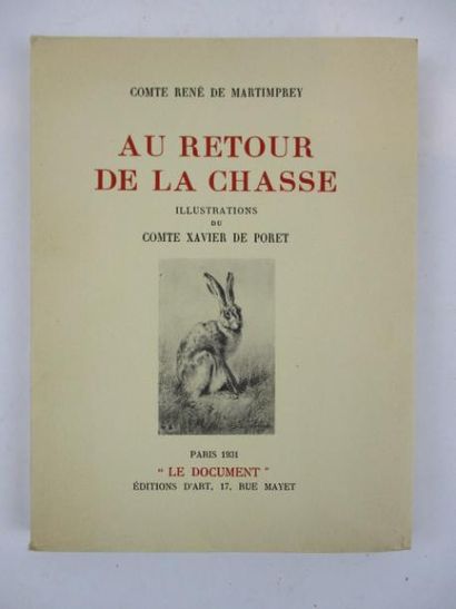 Livres anciens et modernes [Chasse] - MARTIMPREY (R.de). AU RETOUR DE LA CHASSE....