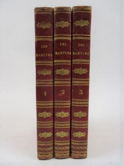 Livres anciens et modernes CHATEAUBRIAND. LES MARTYRS. Paris, Lefèvre, 1829. 3 volumes...