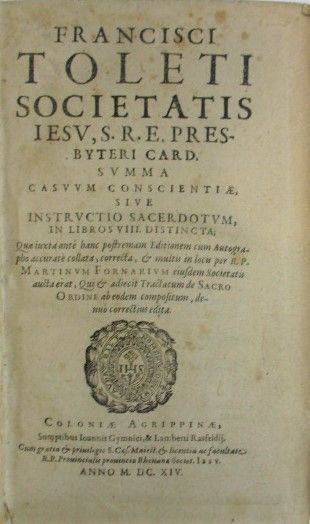 Livres anciens et modernes TOLET (François). SUMMA CASUUM CONSCIENCIAE... in libros...
