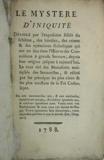 Livres anciens et modernes [Esotérisme]. (REGNAUD (Abbé). LE MYSTERE D'INIQUITE DEVOILE. Sans...