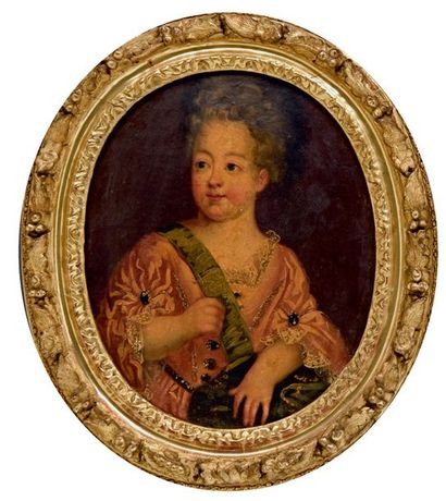 Ecole Française de la fin du XVII° siècle Portrait d'un jeune prince, portant l'ordre...